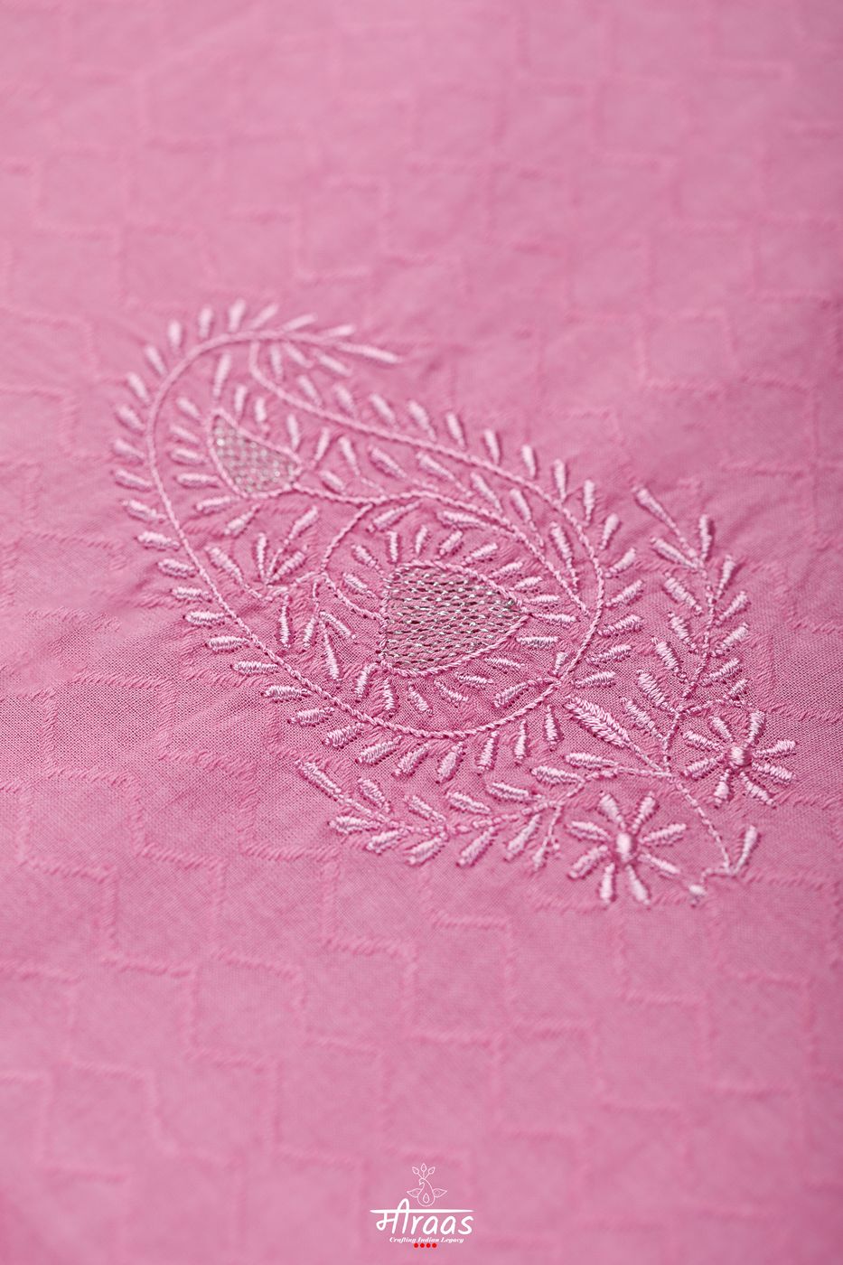 Low Rez | Jacquard Cotton Kurta Piece - Pink 2.6