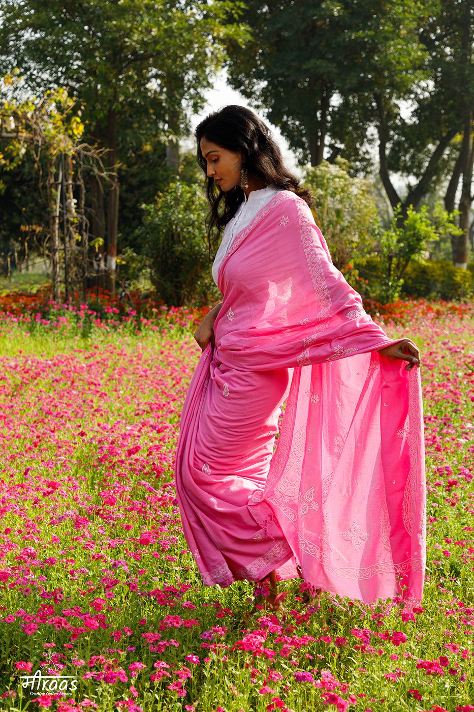Website Uploads | Rajnigandha 22 | Pink Chikankari Saree 4.4