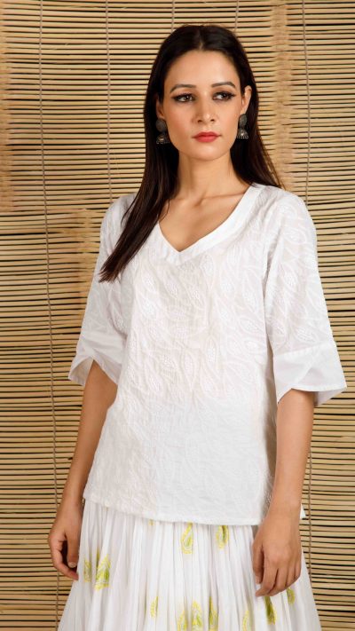 Falling Leaves White